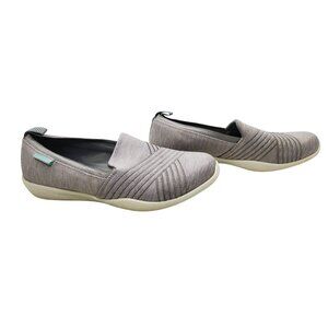 Skechers Womens Air-Cooled Memory Foam Slip-On Shoes Gray